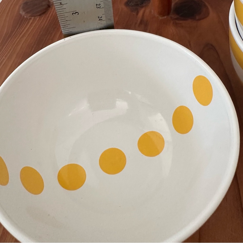 Set of 4 IKEA 2014 SKACK Yellow and White Serving Bowls  Vintage Retro - Picture 5 of 5